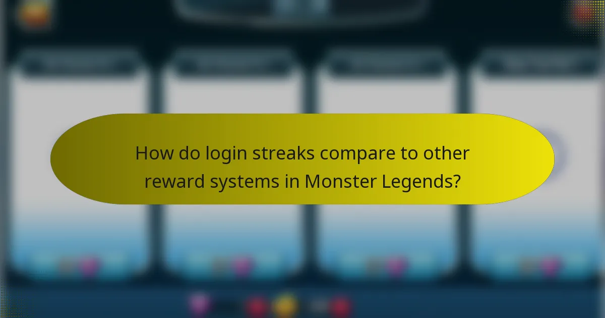 How do login streaks compare to other reward systems in Monster Legends?