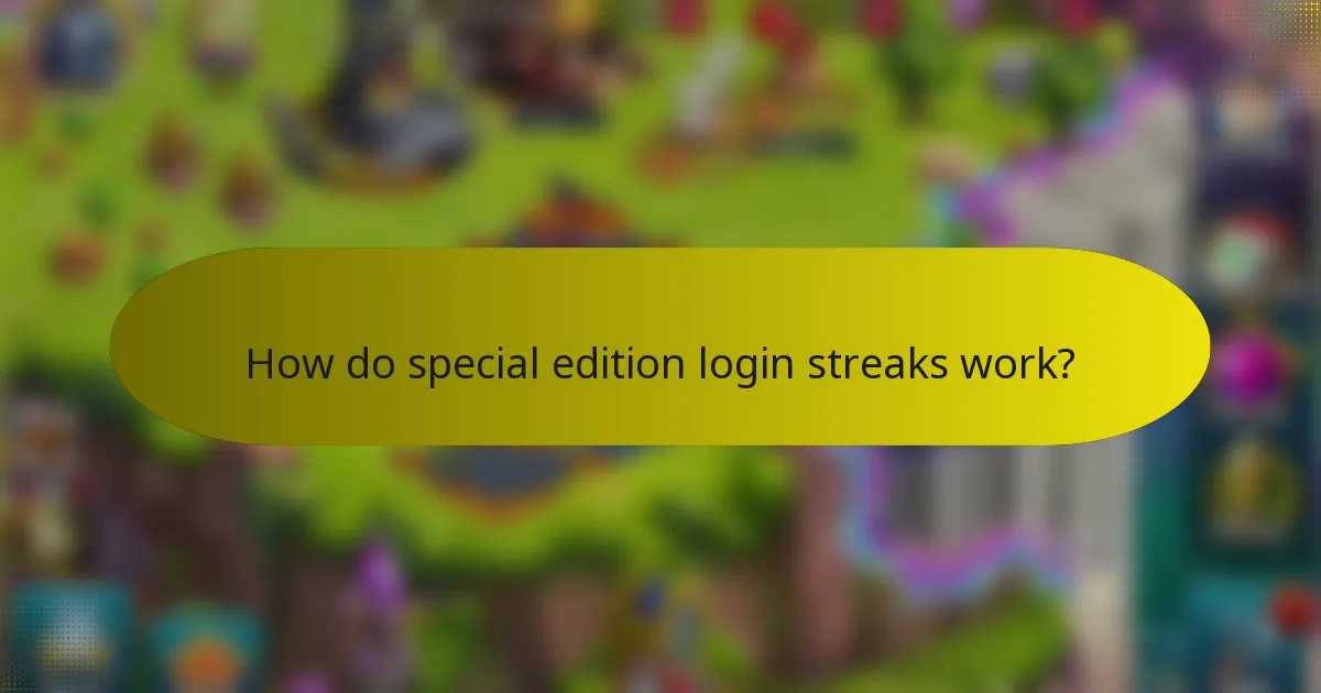 How do special edition login streaks work?