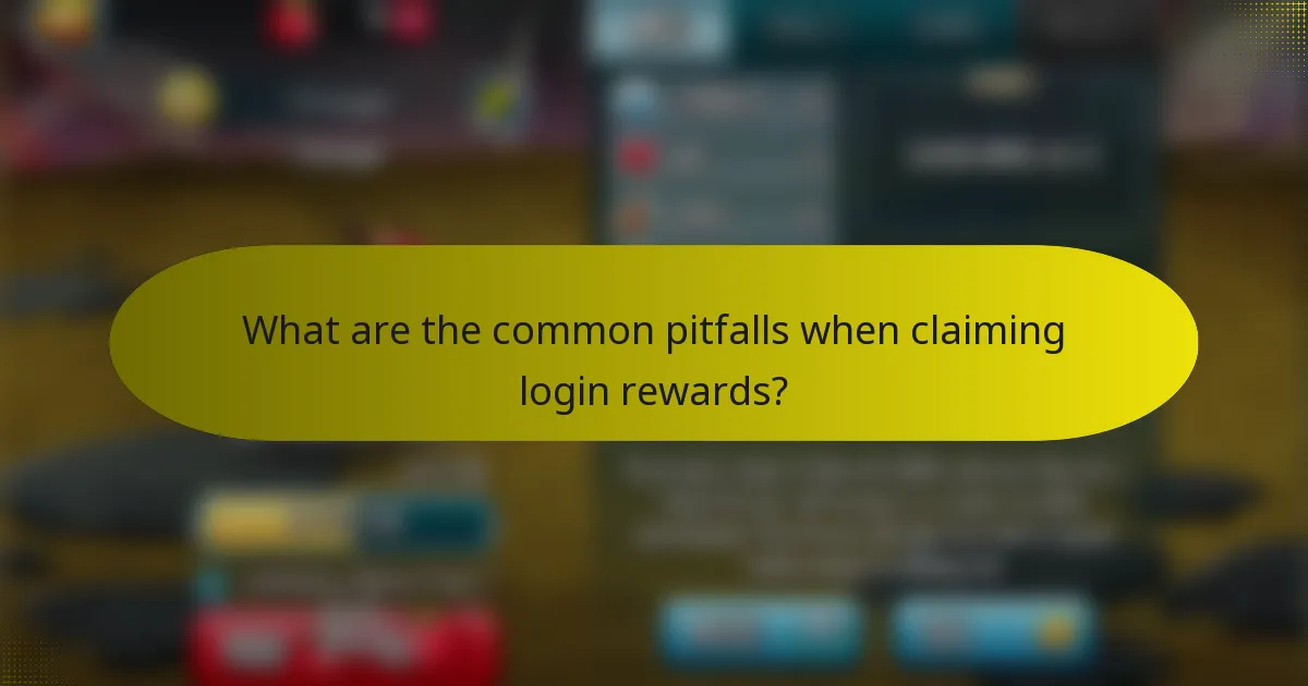 What are the common pitfalls when claiming login rewards?
