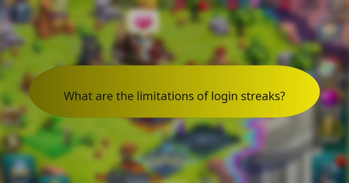 What are the limitations of login streaks?