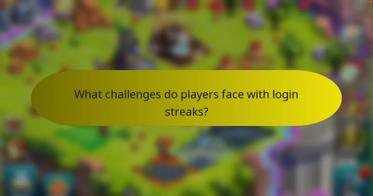 What challenges do players face with login streaks?