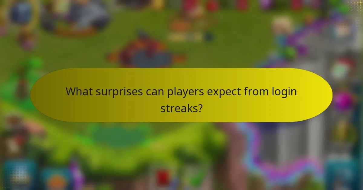 What surprises can players expect from login streaks?